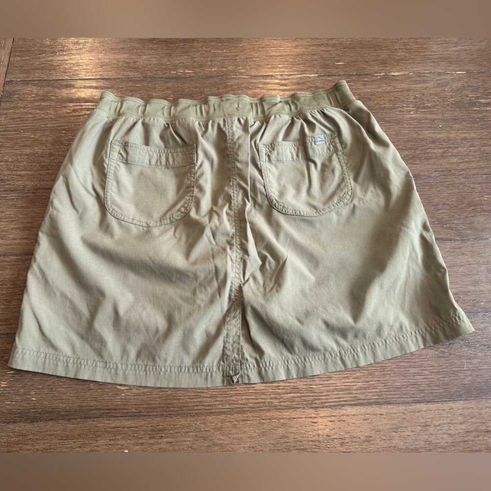 LL BEAN Olive Green Casual skirt skirt shorts size XL - Picture 3 of 4